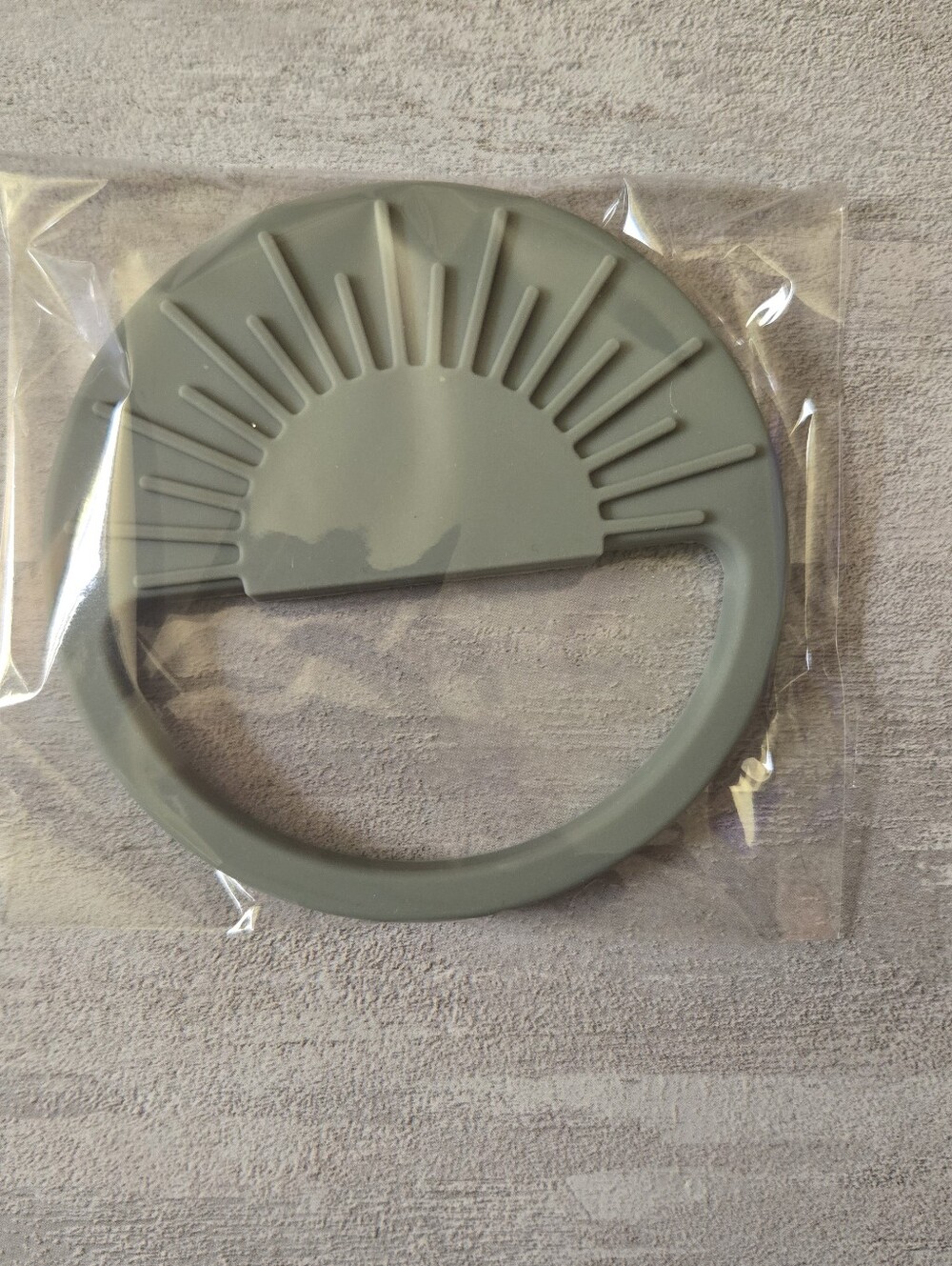 ​Boho Silicone Sun Teether Soft BPA-Free Baby Chew Toy Sage Green Teeth Ring